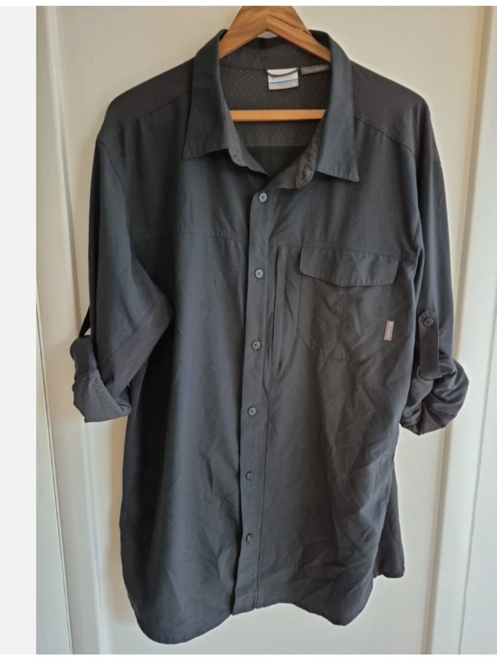 Columbia Omni Shade Men's Long Sleeve Shirt XL Roll Sleeves - Packable HikingCol